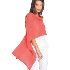 Wooden Ships Light Weight Knit Dress Topper Coral Lily Sz S/M